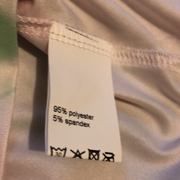 CoolRun NWT TieDye Tank. Cute Back Detail. Teal, Pinks, Greens, & White. - Picture 6 of 9